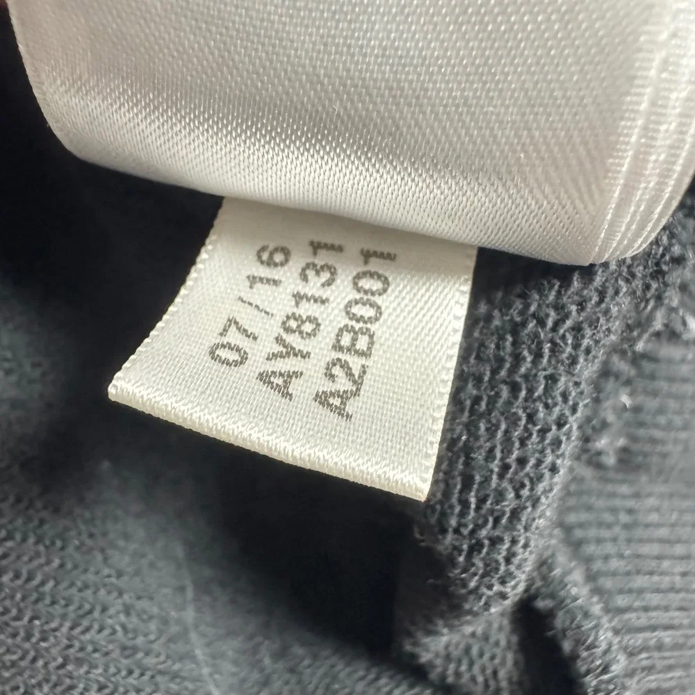 Adidas Originals Trefoil Cropped Hoodie Black White Women's Medium - Picture 9 of 11